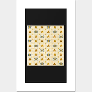 Bee themed pattern Posters and Art